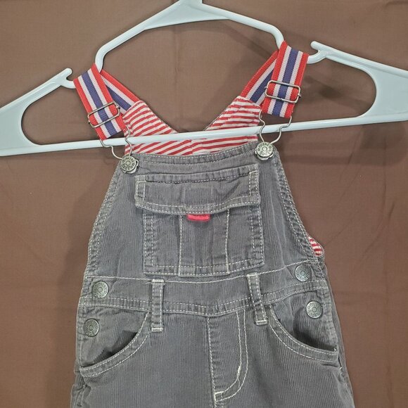 BABY BODEN Kids SZ 12-18 Months Overalls Corduroy Snap Buttons 100% Cotton Brown - Picture 6 of 11